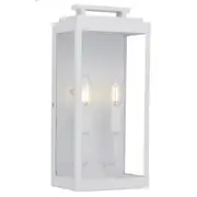 Truman White Exterior Wall Lights Flush Sconce IP44 Modern Outdoor Telbix Lighting