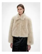 [Witchery] Faux Fur Bomber Jacket in Blonde