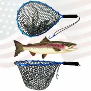 UFISH Fishing Landing Rubber Net, Trout Salmon Fishing Net, Fly fishing Net