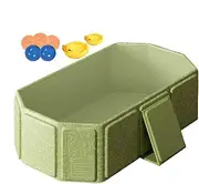 Foldable Baby Bathtub, Portable Shower Basin, Includes Floating Toys and Balls, Large Bathtub for Toddler, Indoor Outdoor Bathing Tub for Kids Boys Girls