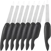 HONITANO 8Pcs Folding Nail Files Curved Metal Nail Polishing Tools for Professional Manicure Durable and Portable Design for Nail Art Learners Experts