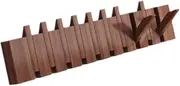 Wood Wall Mounted Piano Coat Rack,Entryway Coat Rack,Flip Down Wall Hook Rack Artwork for Porch Hat Coats Towel Front Door, Walnut Color 10 Key