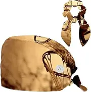 [YTYVAGT] Scrub Caps Women,Scrub Hats Suitable for Women,Retro Basketball Hoop Pattern