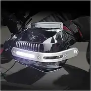 for Suz&uki Dr 650 GSR 750 M109R Gsx250R Tl1000R for Skywave 400 Motorcycle Hand Guards Handguard Handlebar Protector Windshield with Light Motorbike Handguards(Black-White Light)
