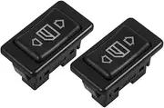 2Pcs Car Window Switches Electric Power Window Switch for Driver Passenger Side with LED Indicator