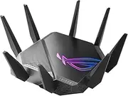 [ASUS] ROG Rapture GT-AXE11000 Tri-Band WiFi 6E Extendable Gaming Router, 6GHz Band, 2.5G Port, Triple-Level Game Acceleration, VPN Fusion, Subscription-Free Network Security, AiMesh Compatible