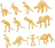 Kisangel 12Pcs Realistic Dinosaur Skeleton Models for Creative Archaeology Playset Educational Cognitive for Young Science Enthusiasts for Birthdays and Learning Fun