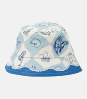 [Alemais] Alémais Pia linen bucket hat One Size blue