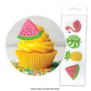 Edible Tropical Wafer Cake Toppers (Pk 16)
