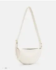 NEW All Saints Half Moon White Crossbody Bag leather - New With Tag