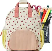 [Generic] Strawberry Backpack for Girls | Cute Canvas Backpack for School - Travel Multi-functional Backpack for Girl, Carry- Daypack