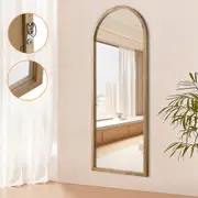 ACA Arched Solid Wood Frame Wall Mounted Full-length Makeup Mirror 60x180CM