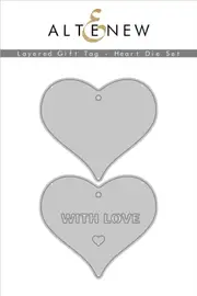 Altenew Layered Gift Tag - Heart Die Set