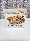 Vintage 1986 Brown 1.5-quart Pyrex Covered Casserole Dish w/ Basket 6230-F New