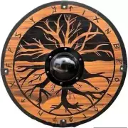 Medieval Wooden Handmade Tree Viking Shield Viking Battle Worn Shield
