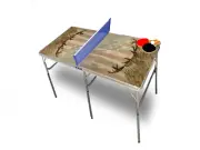 American Flag Deer Portable Tennis Ping Pong Folding Table w/Accessories