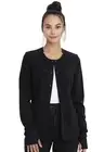 Cherokee Euphoria Women Warm Up Scrubs Jacket Snap Front CK387A, XL, Black