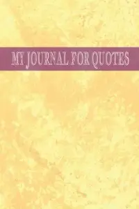 在飛比找博客來優惠-My Journal for Quotes: Noteboo