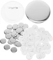 KAILIKETIY 200 Sets Blank Metal Button Badge Kit Tinplate Badge Making Supplies with Pin Backs Shell and Film for DIY Craft Projects Event