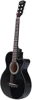 [Alpha] Steel Stringed Wooden Acoustic Guitar, 38-Inch, Black