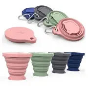 Collapsible Cup for Traveling, 4 Pack-Dusty Rose-Sage Green-Carbon-Navy