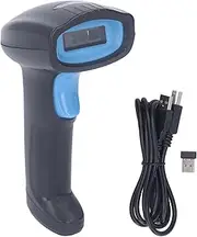 Barcode Scanner, 1D Wireless Code Reader with 2.4G Bluetooth and USB for Supermarket Checkout, Barcode Scanning Device for Cashier and Express Use