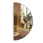 Frameless Half Circle Large Bathroom Mirror Wall Hanging Fixings Modern 70 cm