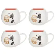 4x Ashdene Little Darlings Bunnies 200ml Mini Hug Mug Drink Coffee Cup w/Handle