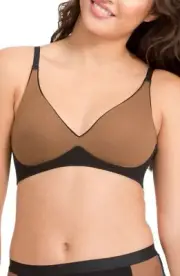 NWT Spanx Nudist Unlined Wireless Bra - Very Black & Naked 4.0 Style: 30010R