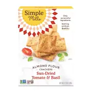 Simple Mills Almond Flour Crackers, Sundried Tomato & Basil, Gluten Free, Flax S