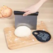 Dough Blender and Bench ScraperStainless Steel Pastry Cutter - Multipurpose K...