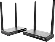 Wireless HDMI Transmitter and Receiver 4K, Plug & Play Wireless HDMI Kit, KVM, IR Remote, HDMI Loop Out, 5G Stream Video &Audio Extender for Laptop, Camera, TV Box to Monitor, Projector