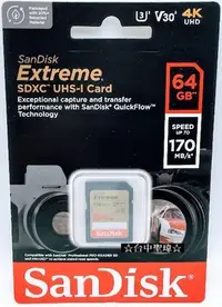 在飛比找Yahoo!奇摩拍賣優惠-SanDisk Extreme SDXC-64Gb 170M