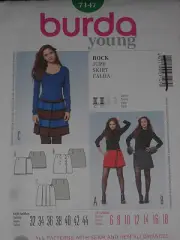 Skirt Size 6-18 Burda 7147 Sewing Pattern