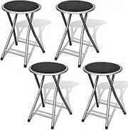 Generic Folding Stools 4 pcs Faux Leather,241033
