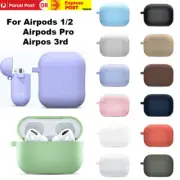 For Airpods 1 2 3 2nd 3rd Pro Case Apple Soft Silicone Shockproof Cover Hook