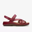 Clarks Women's Cecily Strap Red Leather 26181426