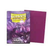 (60-Pk) Dragon Shield DUAL MATTE Card Sleeves Mini/Japanese Size - WRAITH Purple