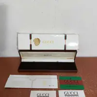 在飛比找PopChill優惠-[二手] 80年代 原廠 真品 Gucci 古著 真皮 手錶