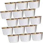 NAMOARLY 50Pcs Non Stick Kitchen Cake Cups High Temperature Resistant Muffin Liners Cupcake Wraps for Ice Desserts and Puddings Food Grade Elegant Design