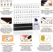 BASTON Piano Keyboard Stickers for Beginners 88/76/61/54/49/37 Keys