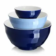 MIXING BOWLS SET Ceramic Serving Nesting Bowl Cooking Baking Prepping 3 Pc DOWAN