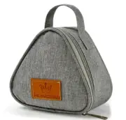 Japanese-Style Triangle Rice Ball Bag Foil Insulated Zip Lunch Bag w/Handle ~NEW