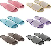 Maeline Bulk Pairs Disposable Home Slippers for Family Spa Guests Hotels Office - Mixed Slippers Home Party, Housewarming, Linen, Open Toe Slipper for Women, Men