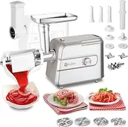 Flora Electric Meat Grinder Mincer with Tomato Sauce Mincer-Max 2800W-Sausage Filler Stuffer Kibbe Maker-Sausage Roll Maker-Meat Grinder Machine (MGM-GT550 + MG-ACC01 + MG-ACC03)