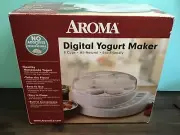 Aroma Housewares Aym-606 Digital 8 Cup Yogurt Maker Each Container Holds 1 Cup