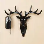 鹿角掛鉤美式墻面粘貼裝飾無痕墻壁掛鉤創意個性鹿頭門后鑰匙掛架