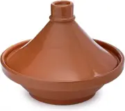 8.5" Glazed Moroccan Terra Cotta Ceramic Tagine Pot