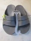 NWT OOFOS Sandals Gray OOahh Slide Sandals Unisex Size Men's 13 Womens 15 EU 46