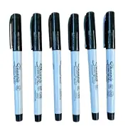 Sharpie Ultra Fine Point 6 Count Permanent Markers Black Precision 37121